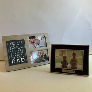 Dad Heritage Photo Frame Set - Black and Brown